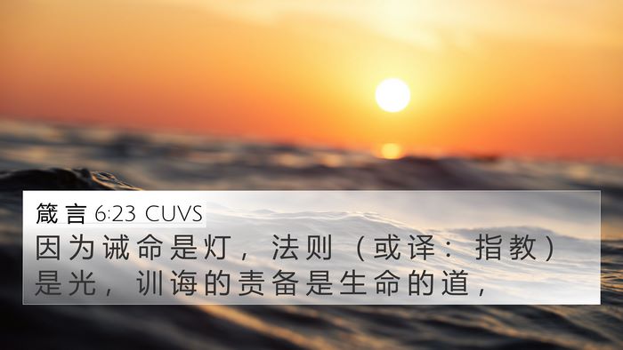 箴 言 6:23 CUVS Bible Verse Image