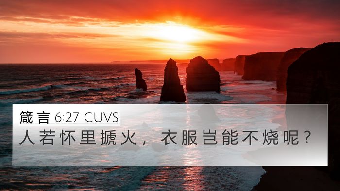 箴 言 6:27 CUVS Bible Verse Image