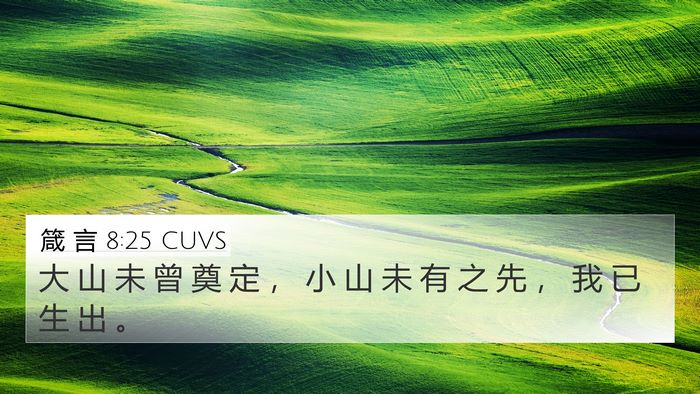 箴 言 8:25 CUVS Bible Verse Image