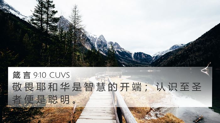 箴 言 9:10 CUVS Bible Verse Image