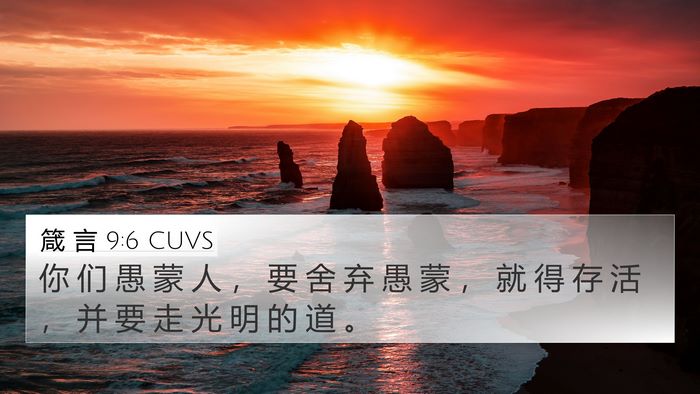 箴 言 9:6 CUVS Bible Verse Image