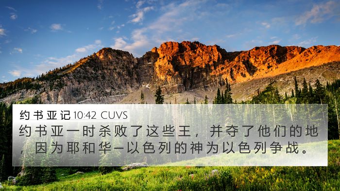 约 书 亚 记 10:42 CUVS Bible Verse Image