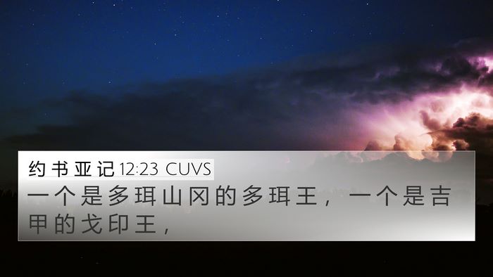 约 书 亚 记 12:23 CUVS 4K Wallpaper - 一 个 是 多 珥 山 冈 的 多 珥 王 ， - 4K Wallpaper Bible Verse