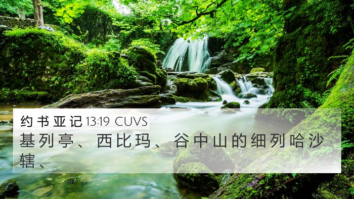约 书 亚 记 13:19 CUVS Bible Verse Image