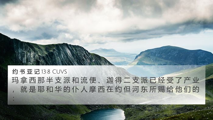 约 书 亚 记 13:8 CUVS Bible Verse Image