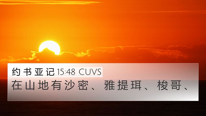约 书 亚 记 15:48 CUVS Bible Verse Image
