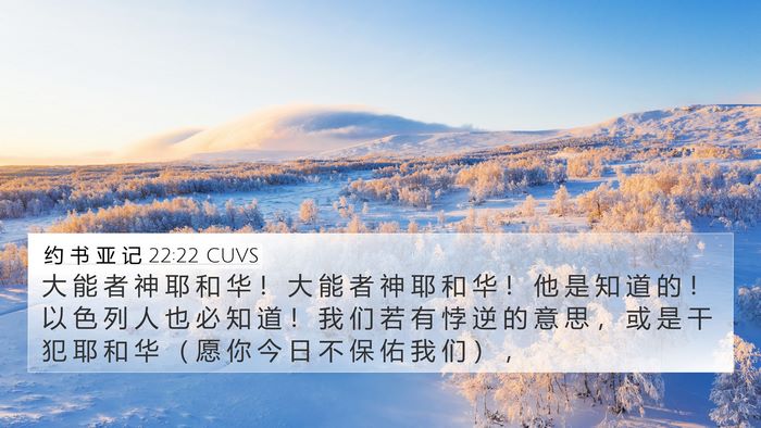 约 书 亚 记 22:22 CUVS Bible Verse Image