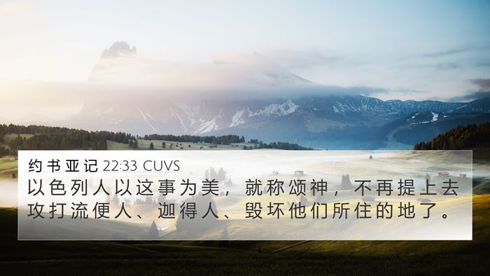 约 书 亚 记 22:33 CUVS Bible Verse Image