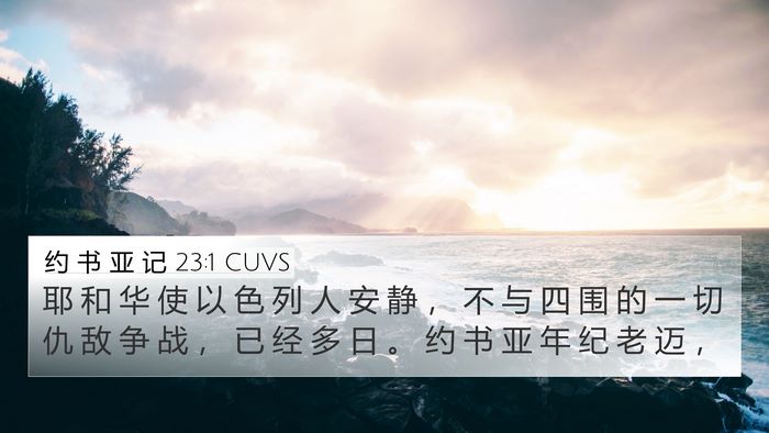 约 书 亚 记 23:1 CUVS Bible Verse Image