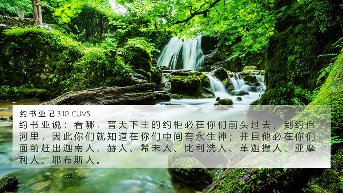 约 书 亚 记 3:10 CUVS Bible Verse Image