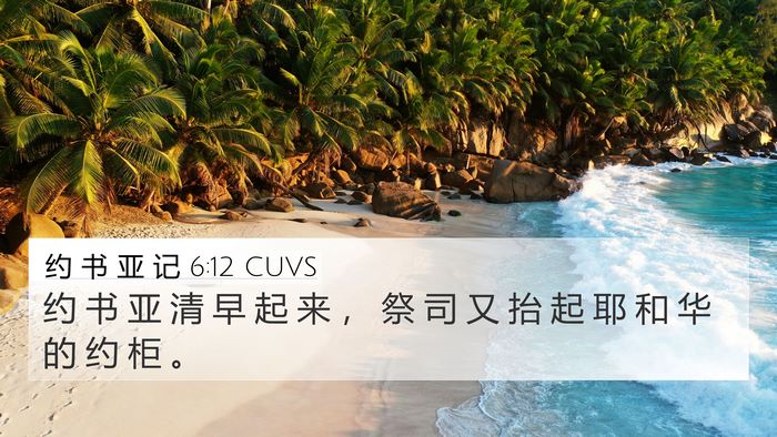 约 书 亚 记 6:12 CUVS Bible Verse Image
