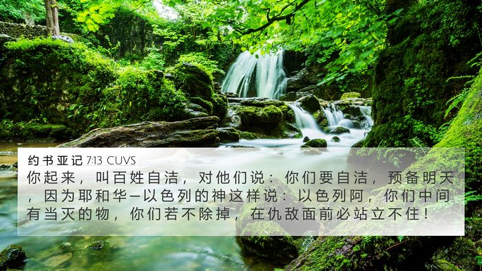 约 书 亚 记 7:13 CUVS Bible Verse Image