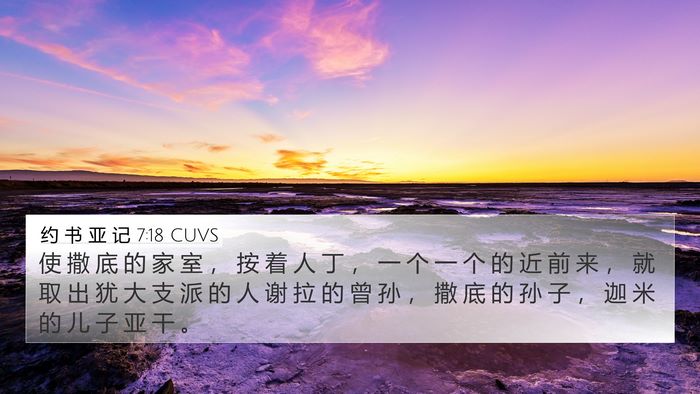 约 书 亚 记 7:18 CUVS Bible Verse Image
