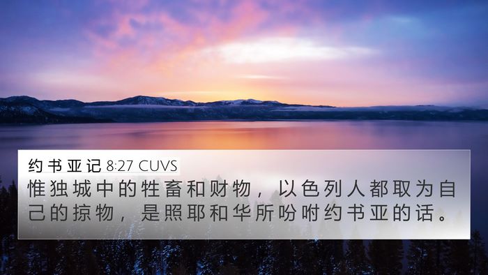 约 书 亚 记 8:27 CUVS Bible Verse Image