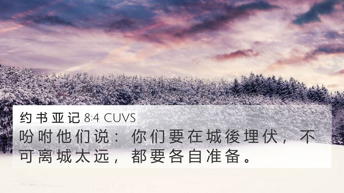 约 书 亚 记 8:4 CUVS Bible Verse Image