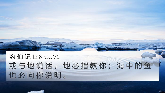 约 伯 记 12:8 CUVS Bible Verse Image
