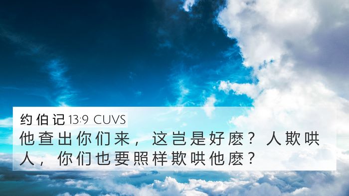 约 伯 记 13:9 CUVS Bible Verse Image