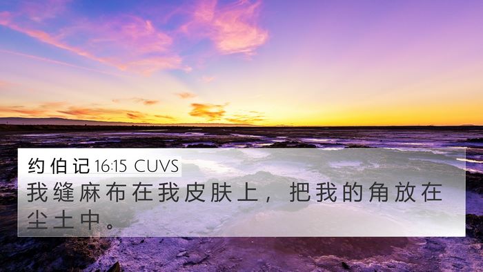 约 伯 记 16:15 CUVS Bible Verse Image