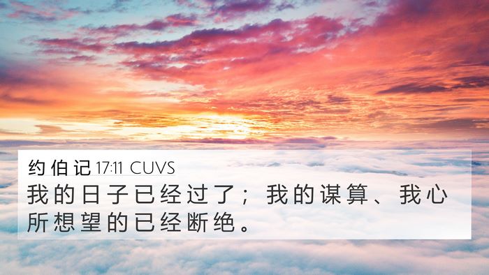 约 伯 记 17:11 CUVS Bible Verse Image