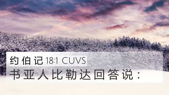 约 伯 记 18:1 CUVS 4K Wallpaper - 书 亚 人 比 勒 达 回 答 说 - 4K Wallpaper Bible Verse