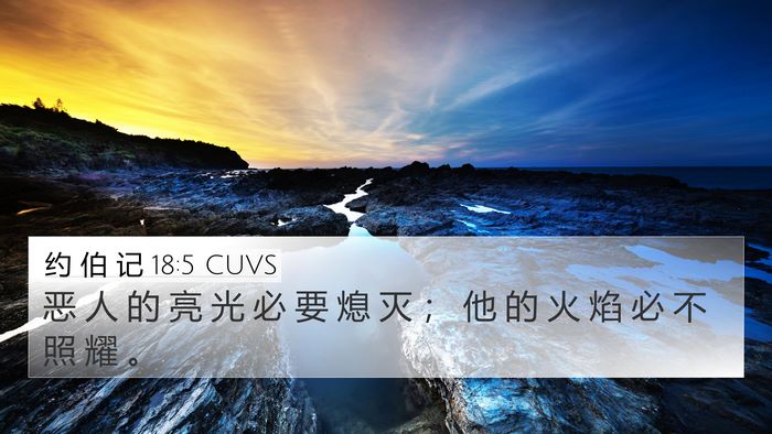 约 伯 记 18:5 CUVS Bible Verse Image