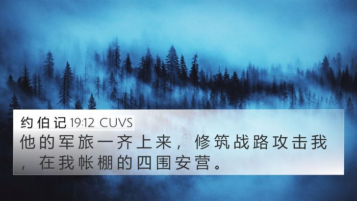 约 伯 记 19:12 CUVS Bible Verse Image