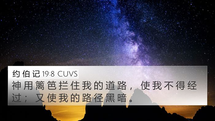 约 伯 记 19:8 CUVS Bible Verse Image