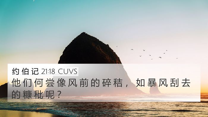 约 伯 记 21:18 CUVS Bible Verse Image
