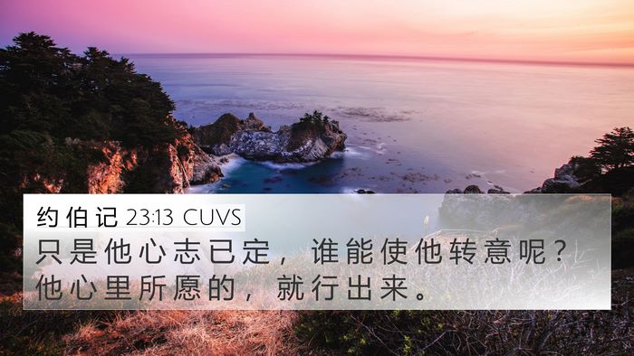 约 伯 记 23:13 CUVS Bible Verse Image