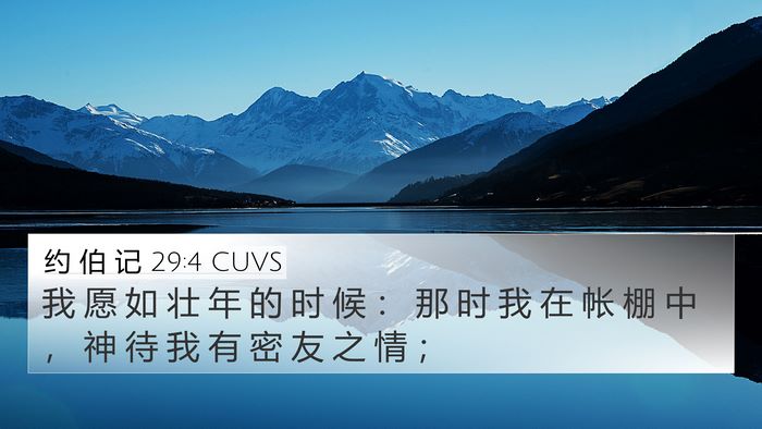 约 伯 记 29:4 CUVS Bible Verse Image