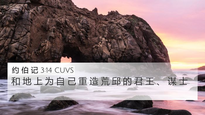 约 伯 记 3:14 CUVS Bible Verse Image