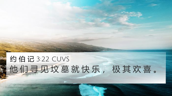 约 伯 记 3:22 CUVS Bible Verse Image