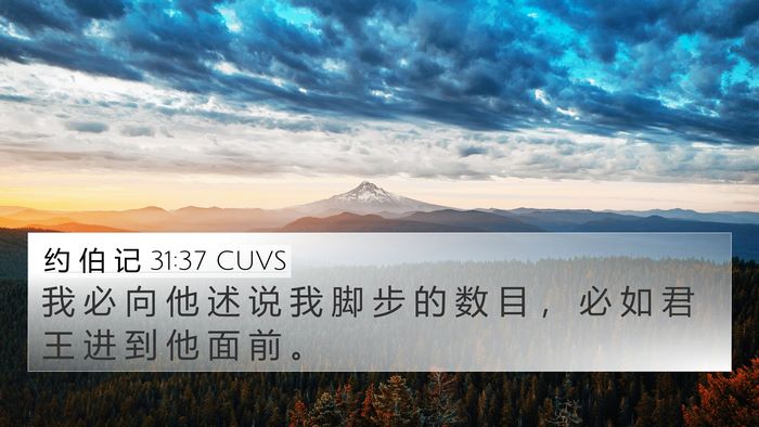 约 伯 记 31:37 CUVS Bible Verse Image