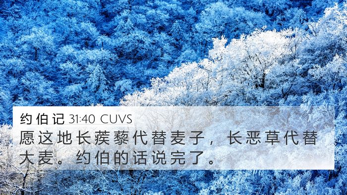 约 伯 记 31:40 CUVS Bible Verse Image