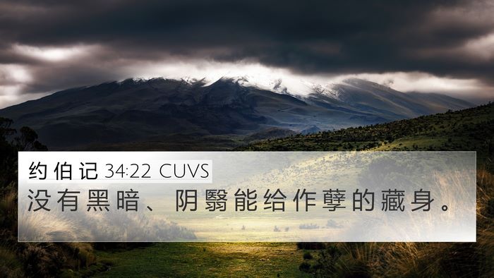 约 伯 记 34:22 CUVS Bible Verse Image