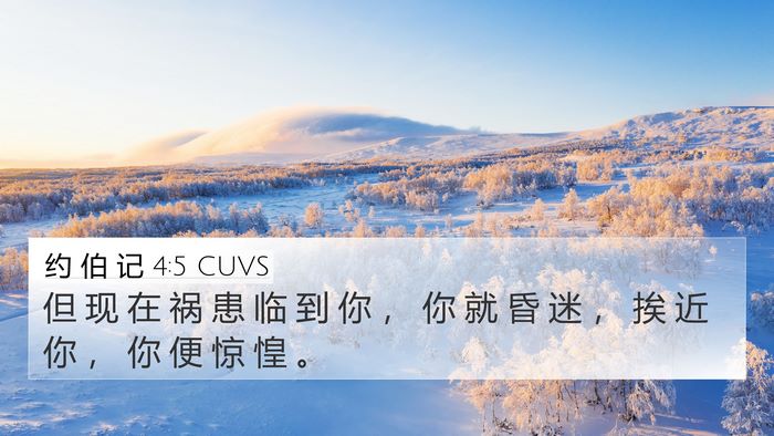 约 伯 记 4:5 CUVS Bible Verse Image