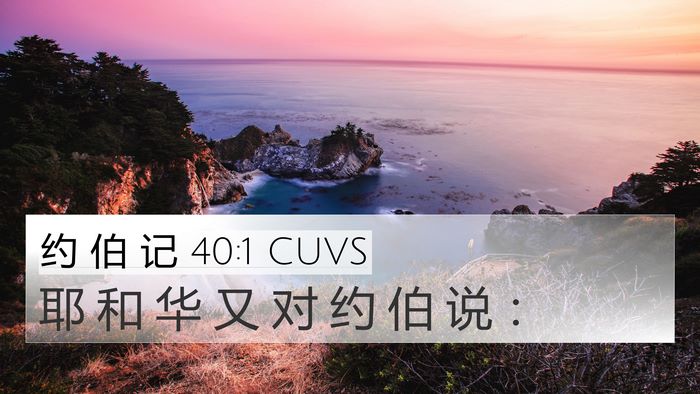 约 伯 记 40:1 CUVS Bible Verse Image