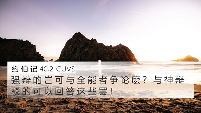 约 伯 记 40:2 CUVS Bible Verse Image