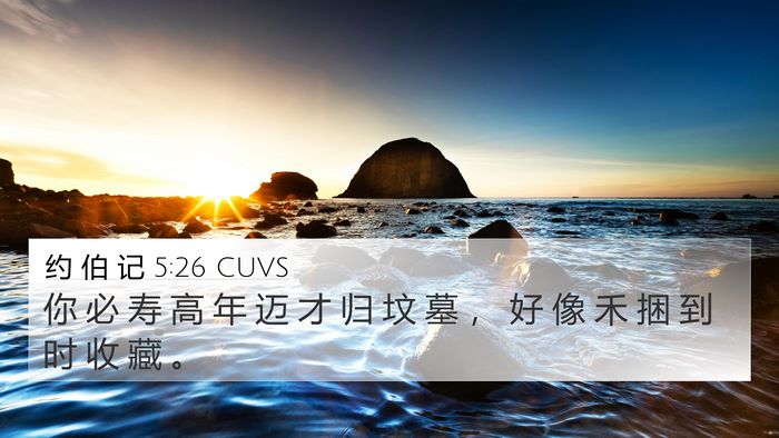 约 伯 记 5:26 CUVS Bible Verse Image
