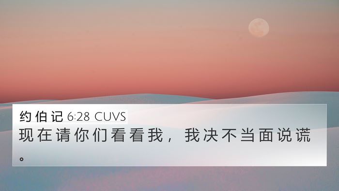 约 伯 记 6:28 CUVS Bible Verse Image