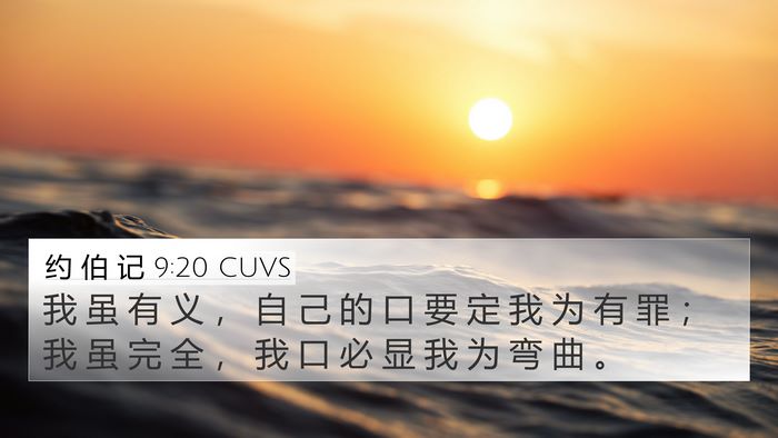 约 伯 记 9:20 CUVS Bible Verse Image