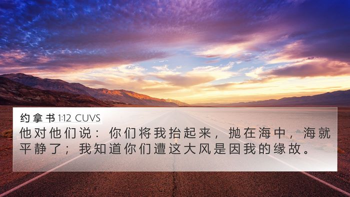 约 拿 书 1:12 CUVS Bible Verse Image
