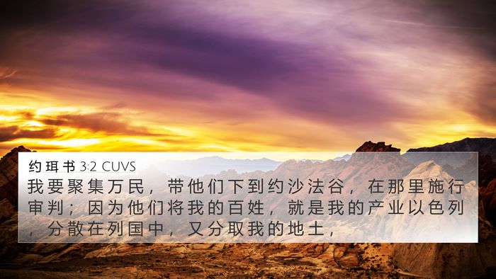 约 珥 书 3:2 CUVS Bible Verse Image