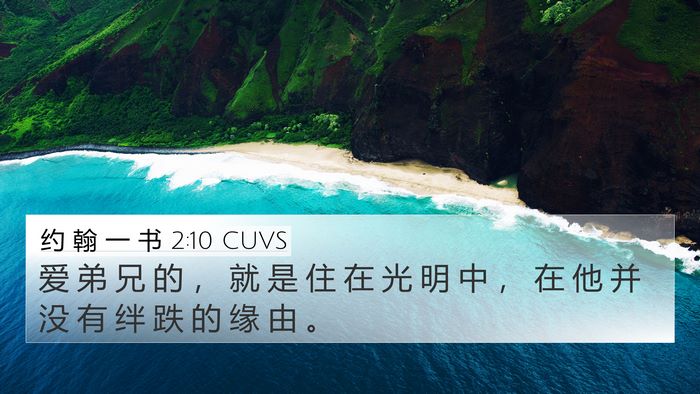 约 翰 一 书 2:10 CUVS Bible Verse Image