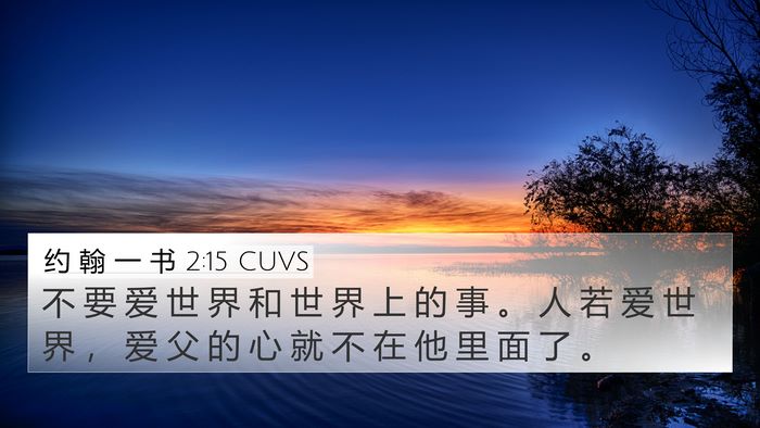 约 翰 一 书 2:15 CUVS Bible Verse Image