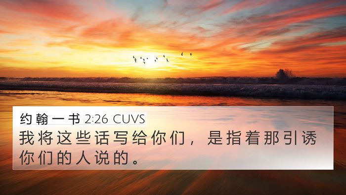 约 翰 一 书 2:26 CUVS Bible Verse Image