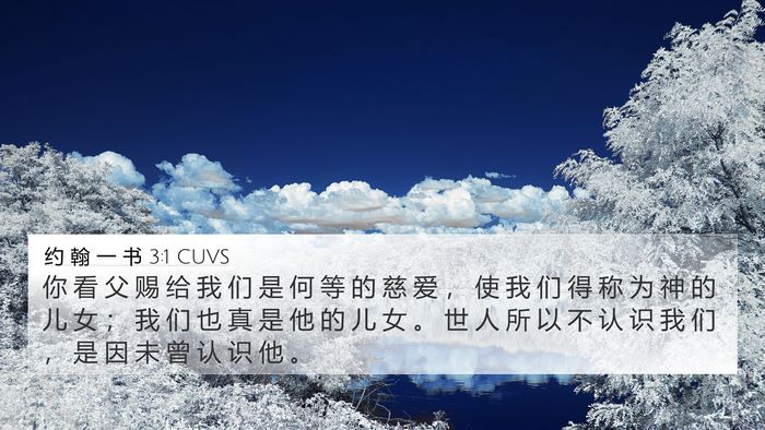 约 翰 一 书 3:1 CUVS Bible Verse Image