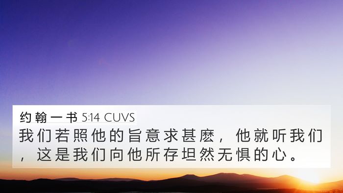 约 翰 一 书 5:14 CUVS Bible Verse Image