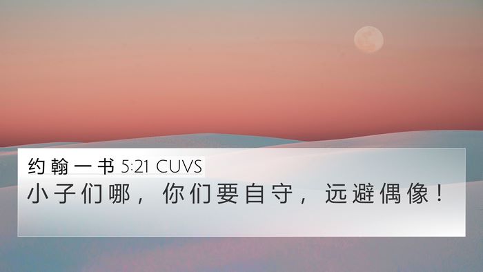 约 翰 一 书 5:21 CUVS Bible Verse Image