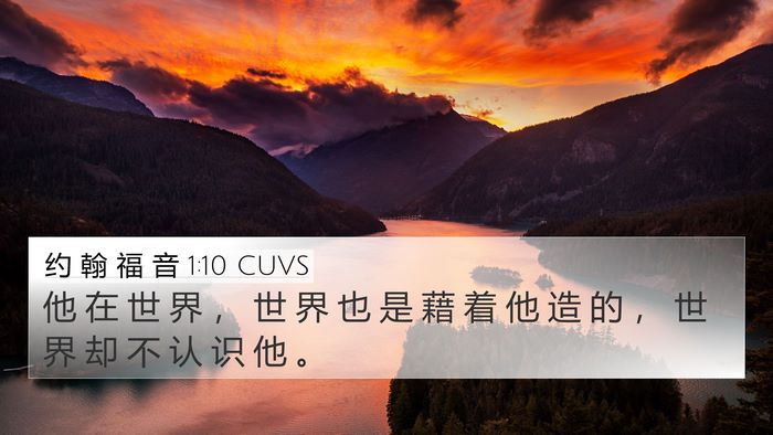 约 翰 福 音 1:10 CUVS Bible Verse Image